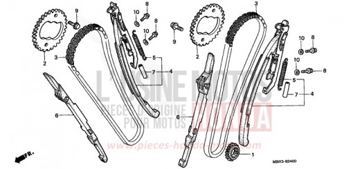 CAM CHAIN/TENSIONER VT1100C3X de 1999